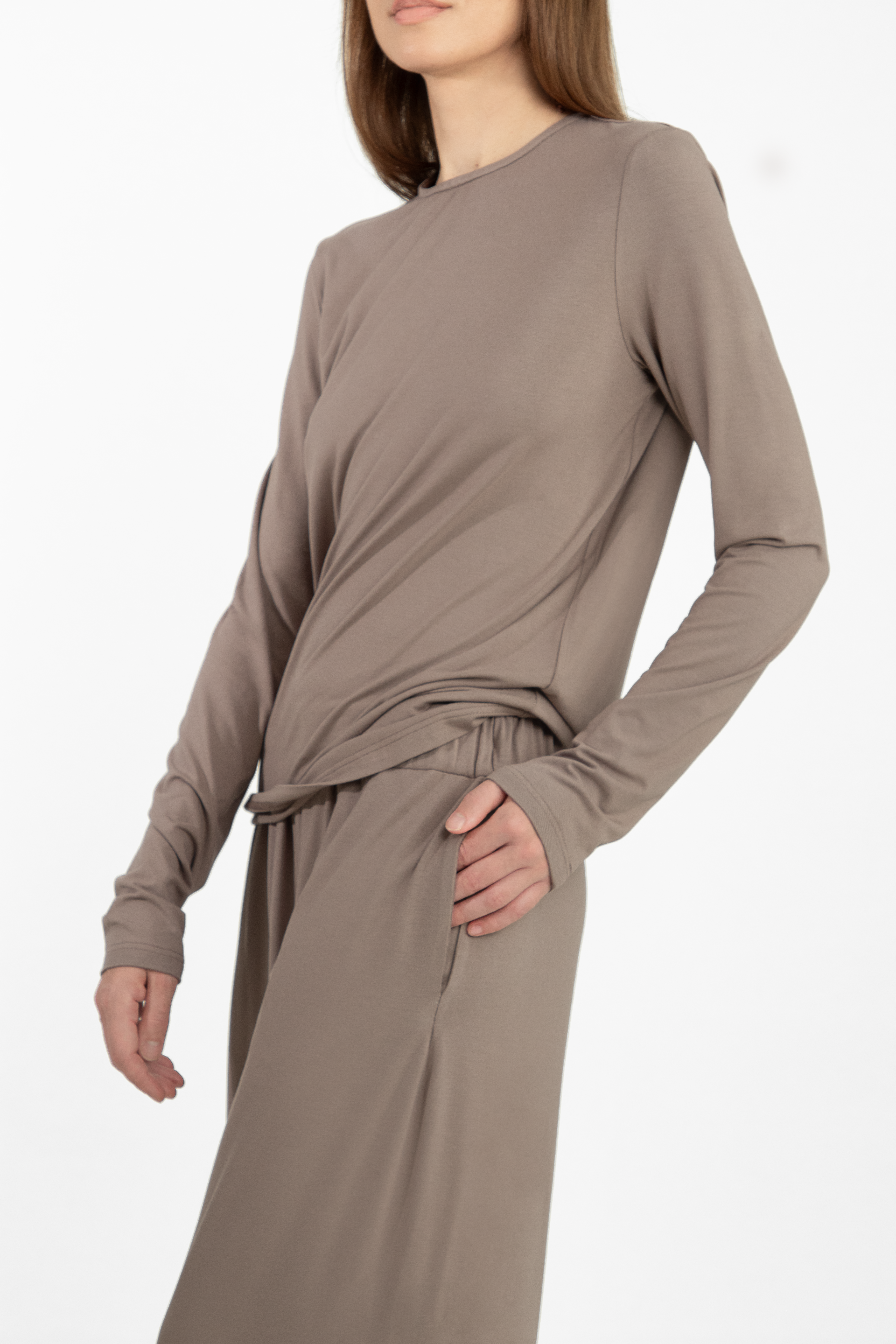 Long-sleeve lounge top