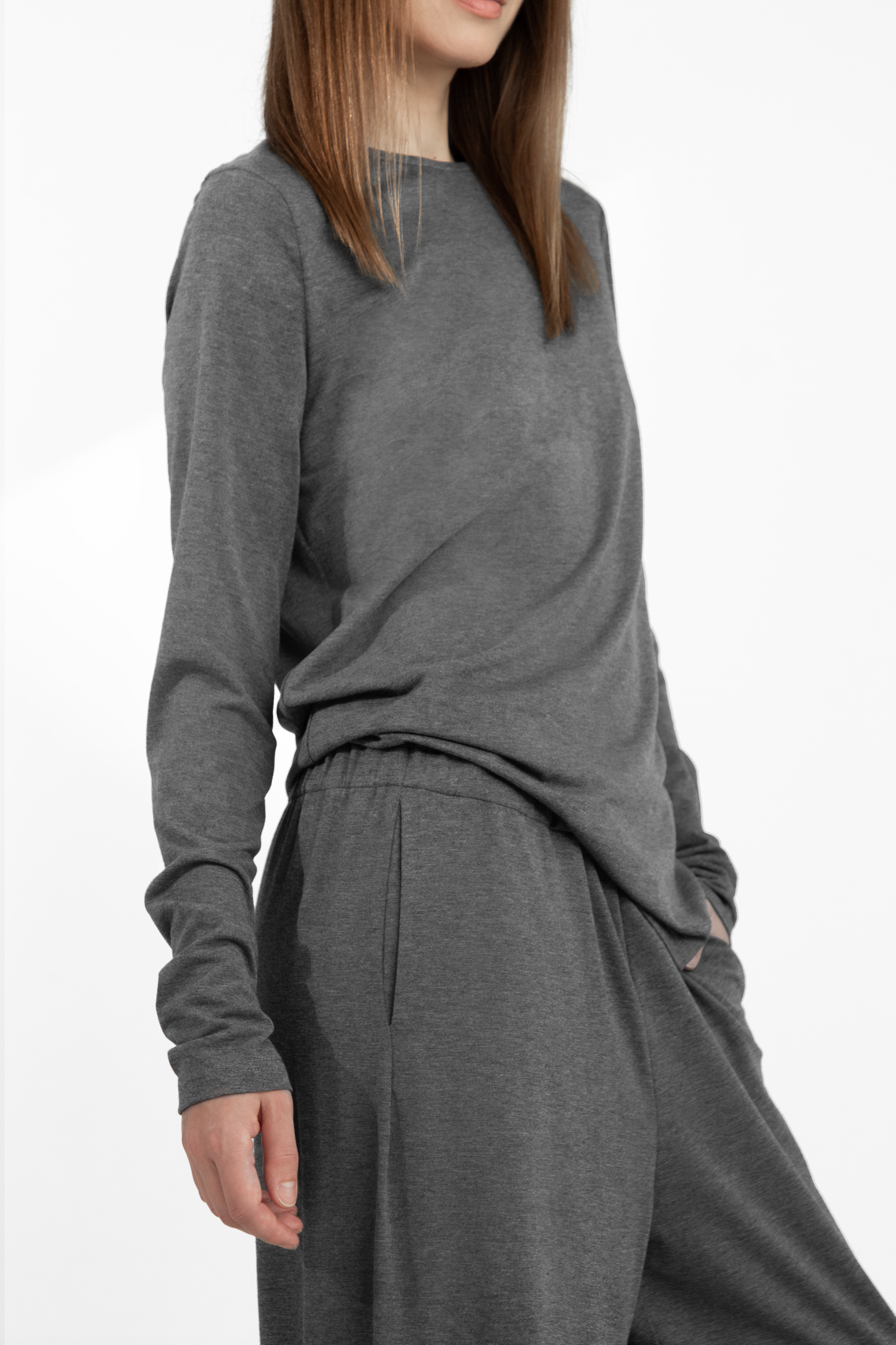 Long-sleeve lounge top