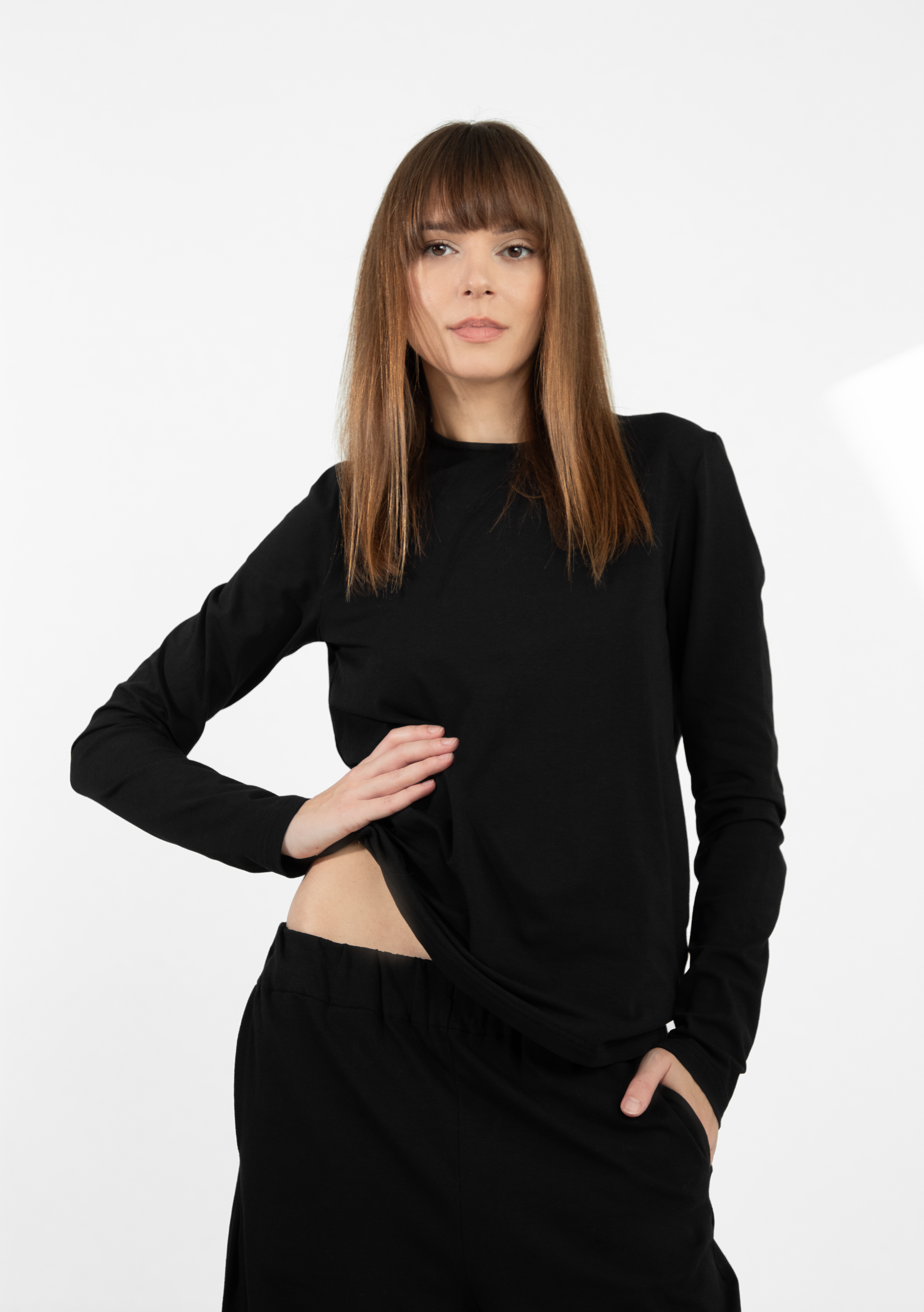 Long-sleeve lounge top
